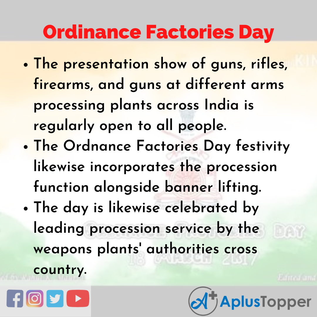 10 Lines of Ordinance Factories Day
