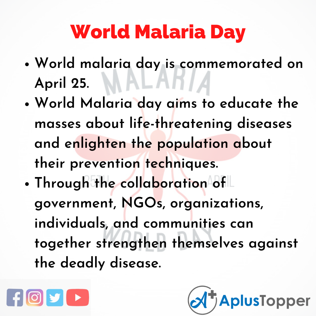 10 Lines of World Malaria Day
