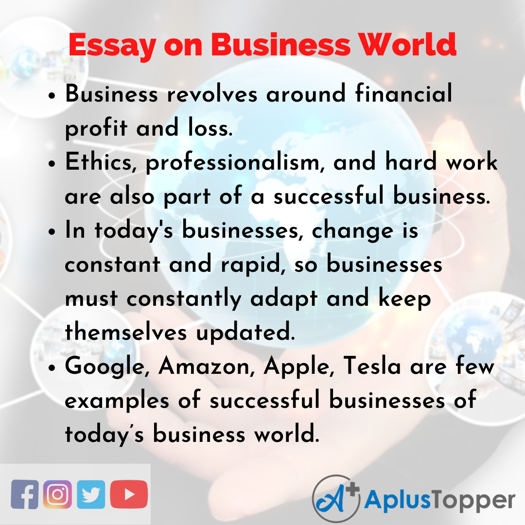 what is business world essay