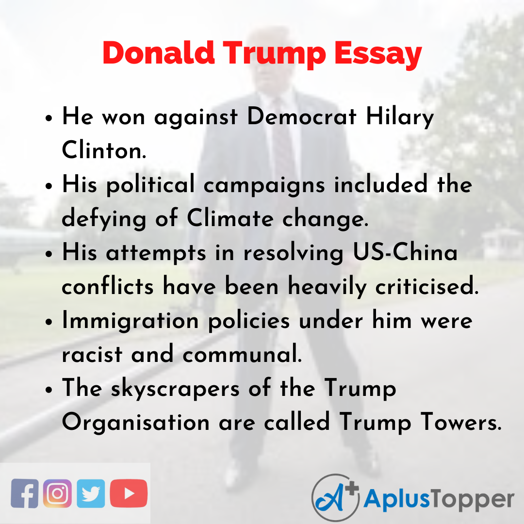 Essay On Donald Trump