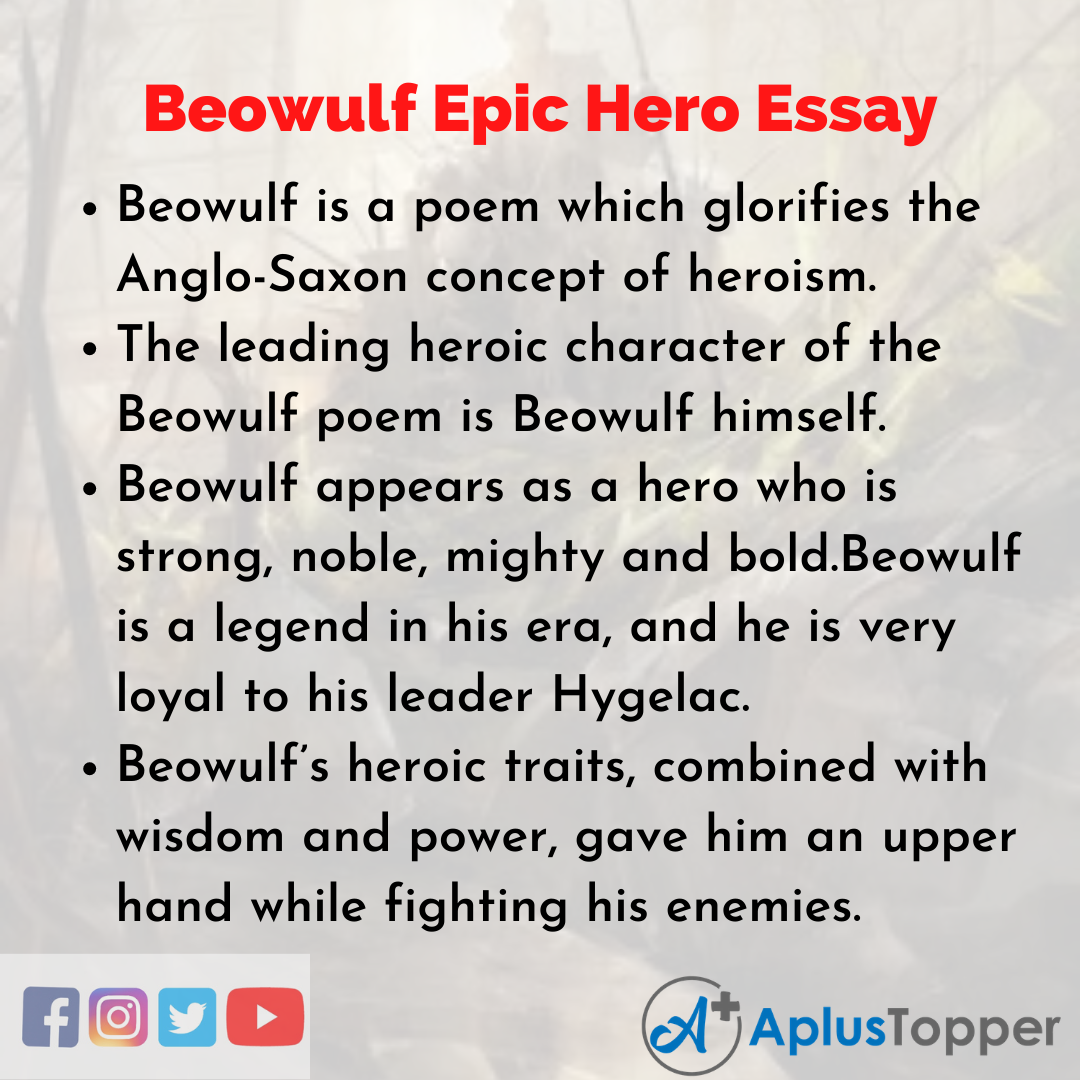 Essay about Beowulf Epic Hero