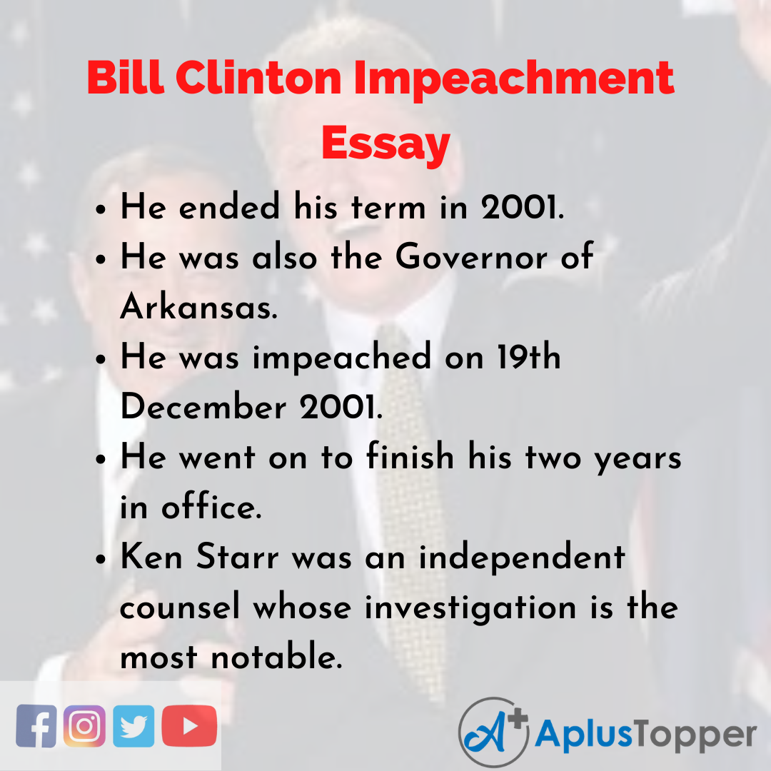 Essay about Bill Clinton Impeachment