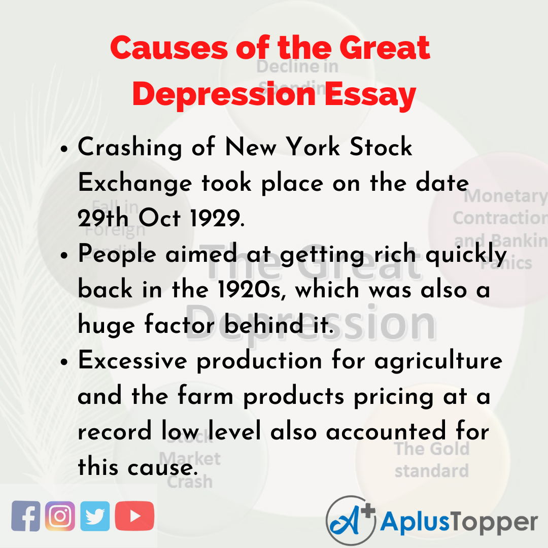 Essay about Causes of the Great Depression