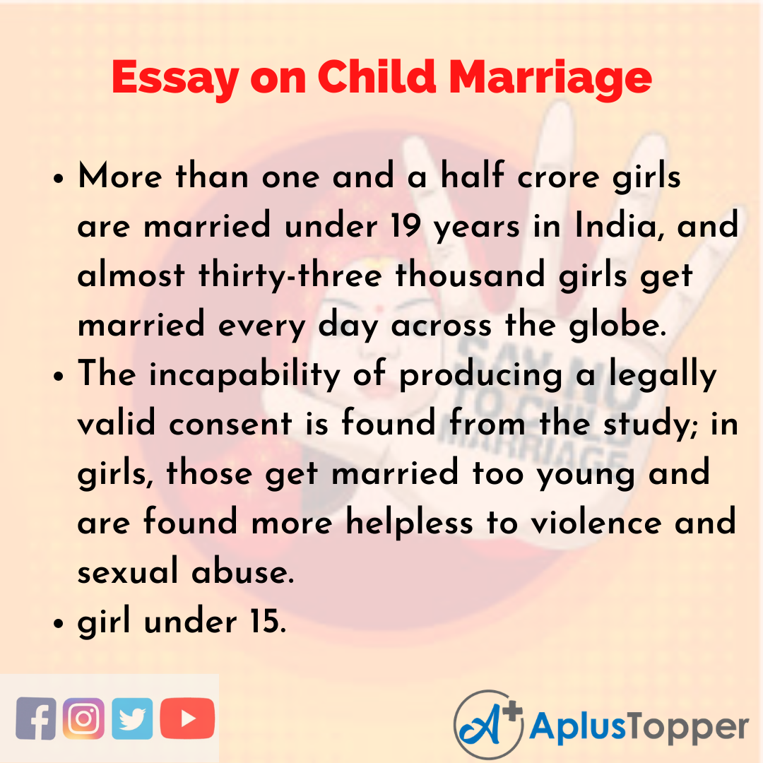 Essay about Child Marriage