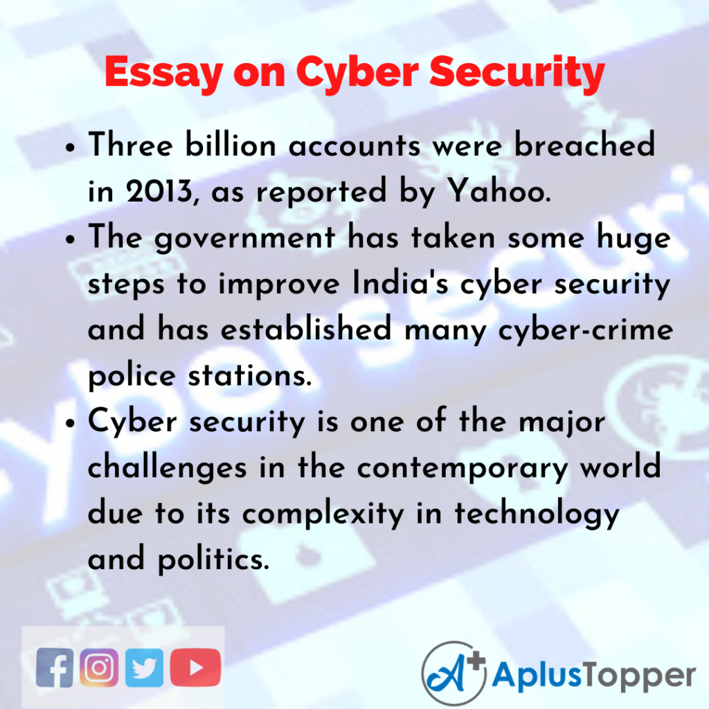 Essay On Cyber Security In 250 Words Essay on Cyber Security | Cyber Security Essay for Students and