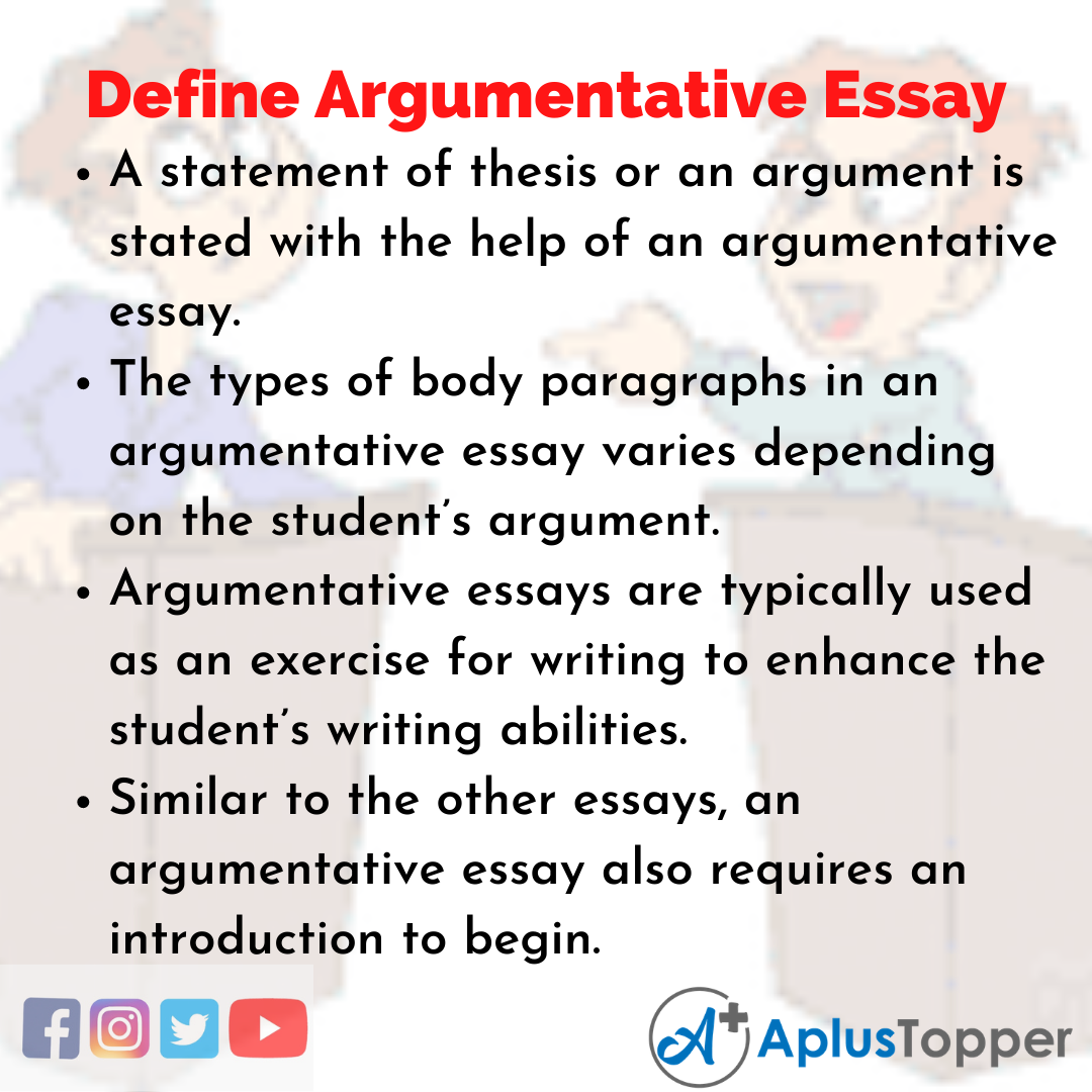 Essay about Define Argumentative