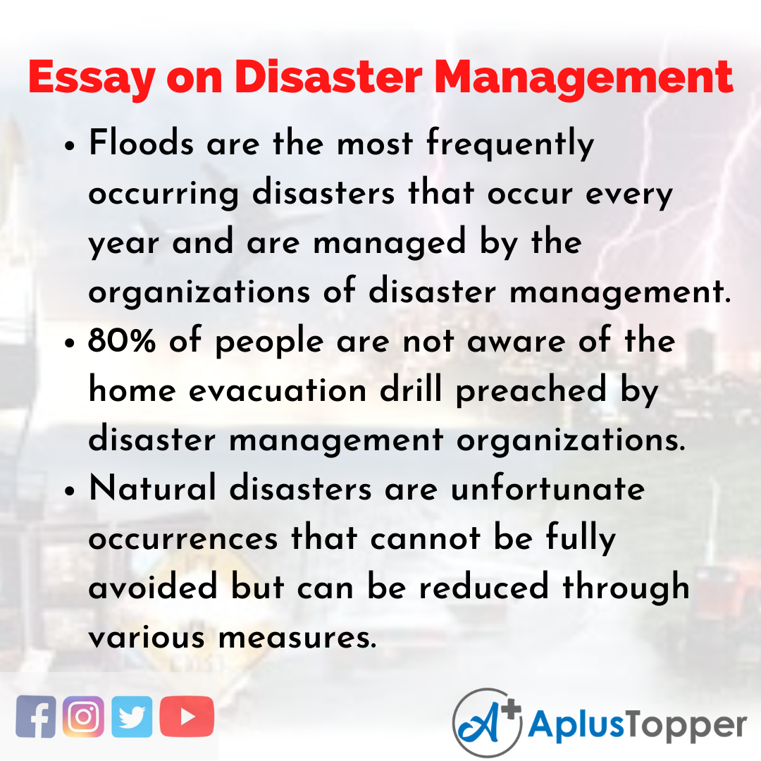 Essay about Disaster Management