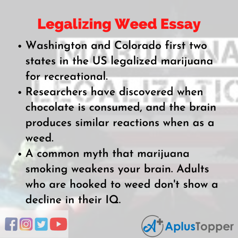essays on legalizing weed