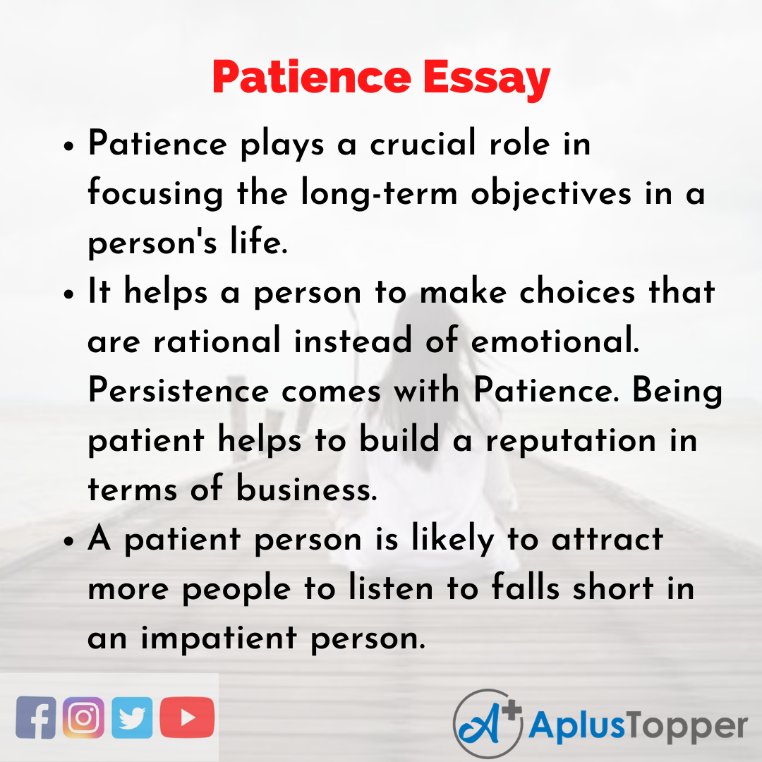 Essay about Patience