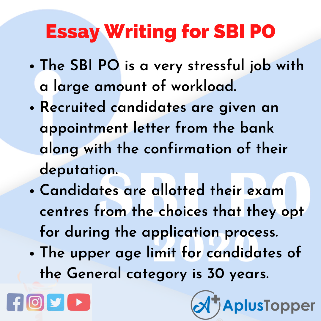 Essay about SBI PO