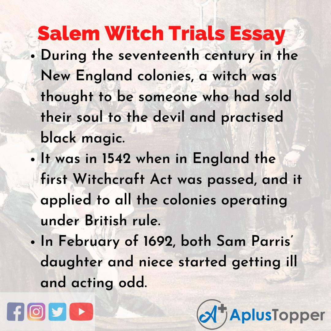 Essay about Salem Witch Trials