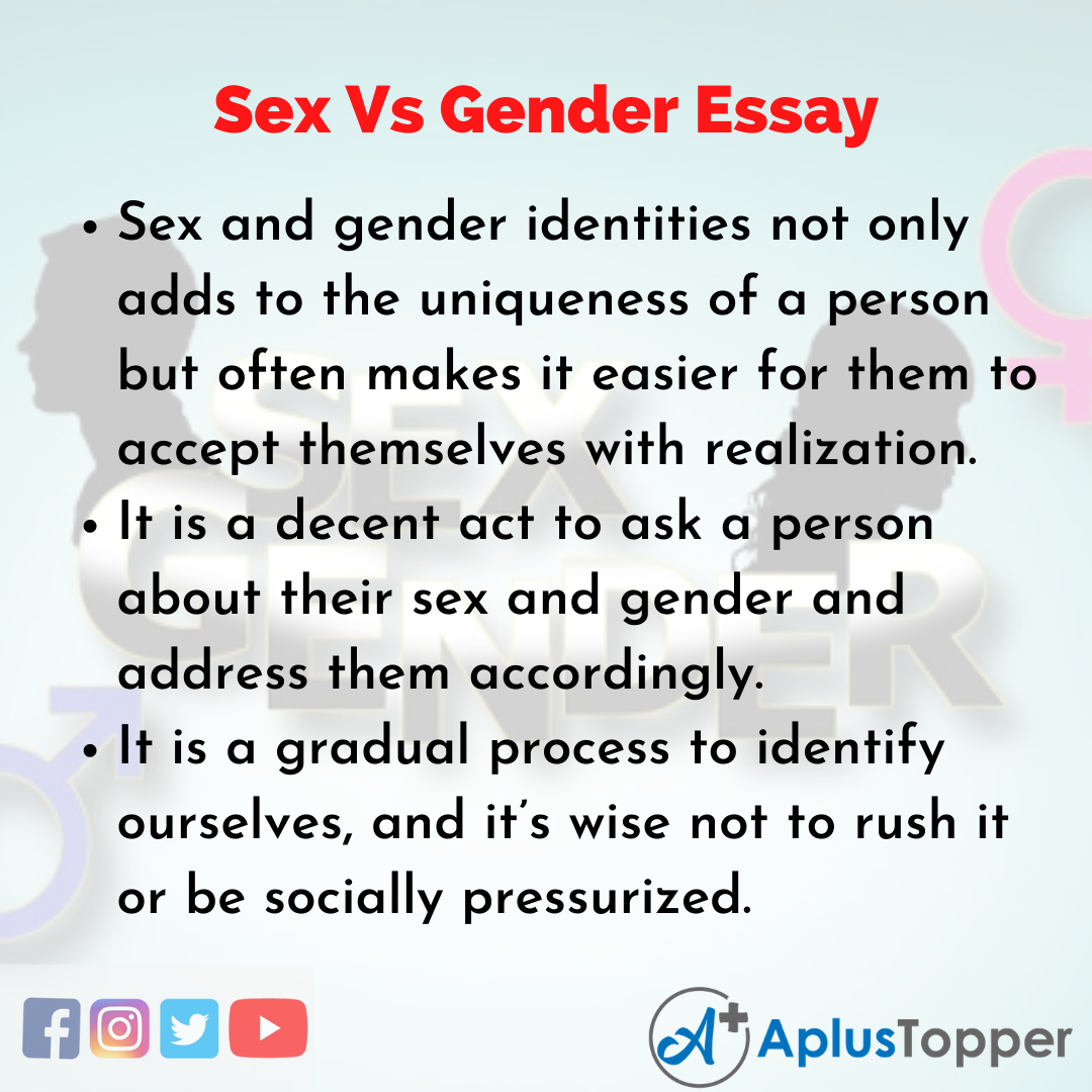 Essay about Sex Vs Gender