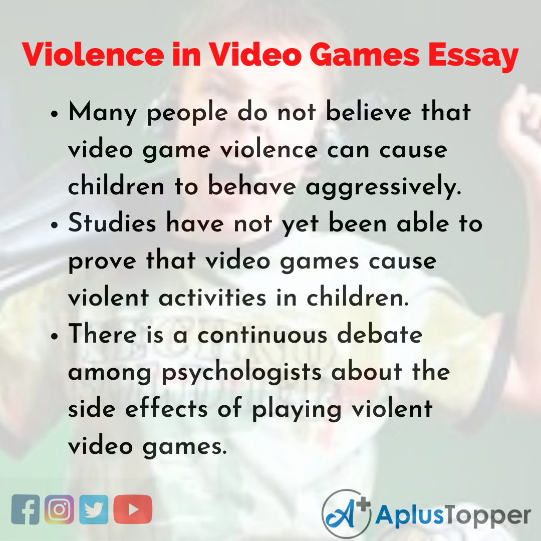 Essay about Violence in Video Games