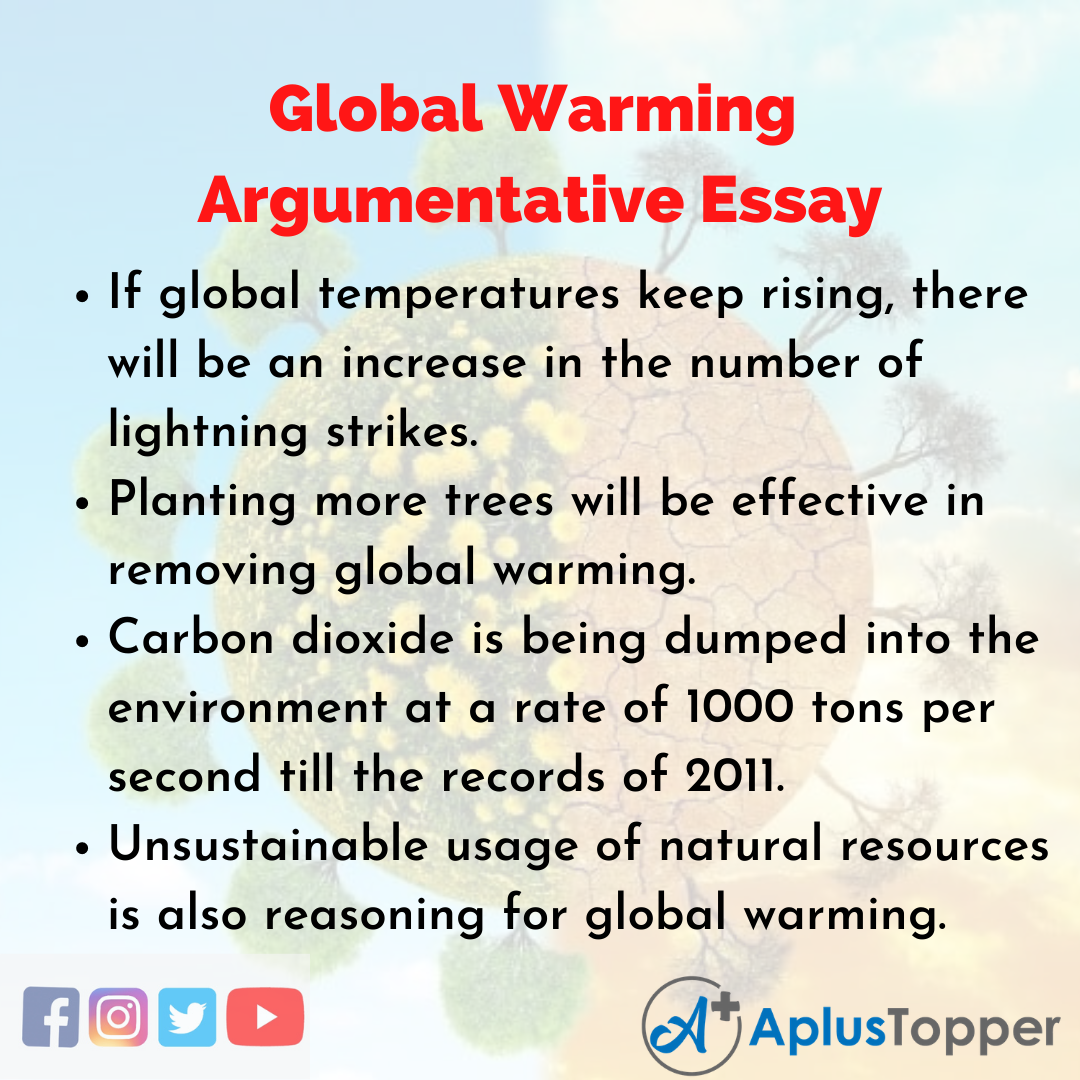 Essay for Global Warming Argumentative