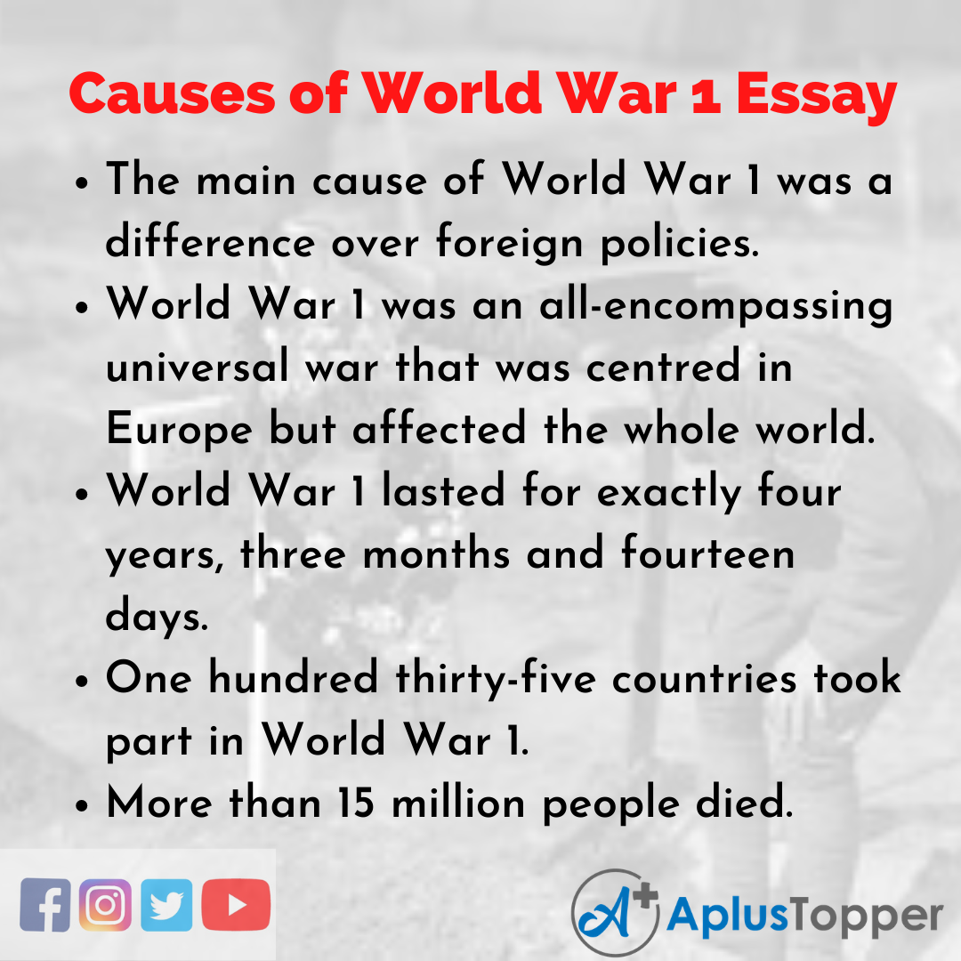 Essay on Causes of World War 1