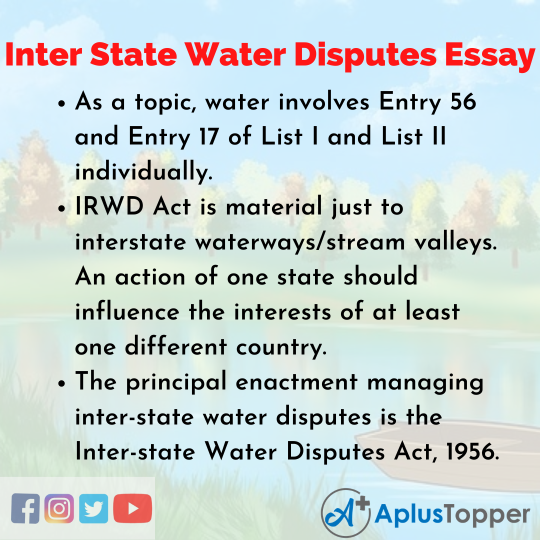 Essay on Inter State Water Disputes