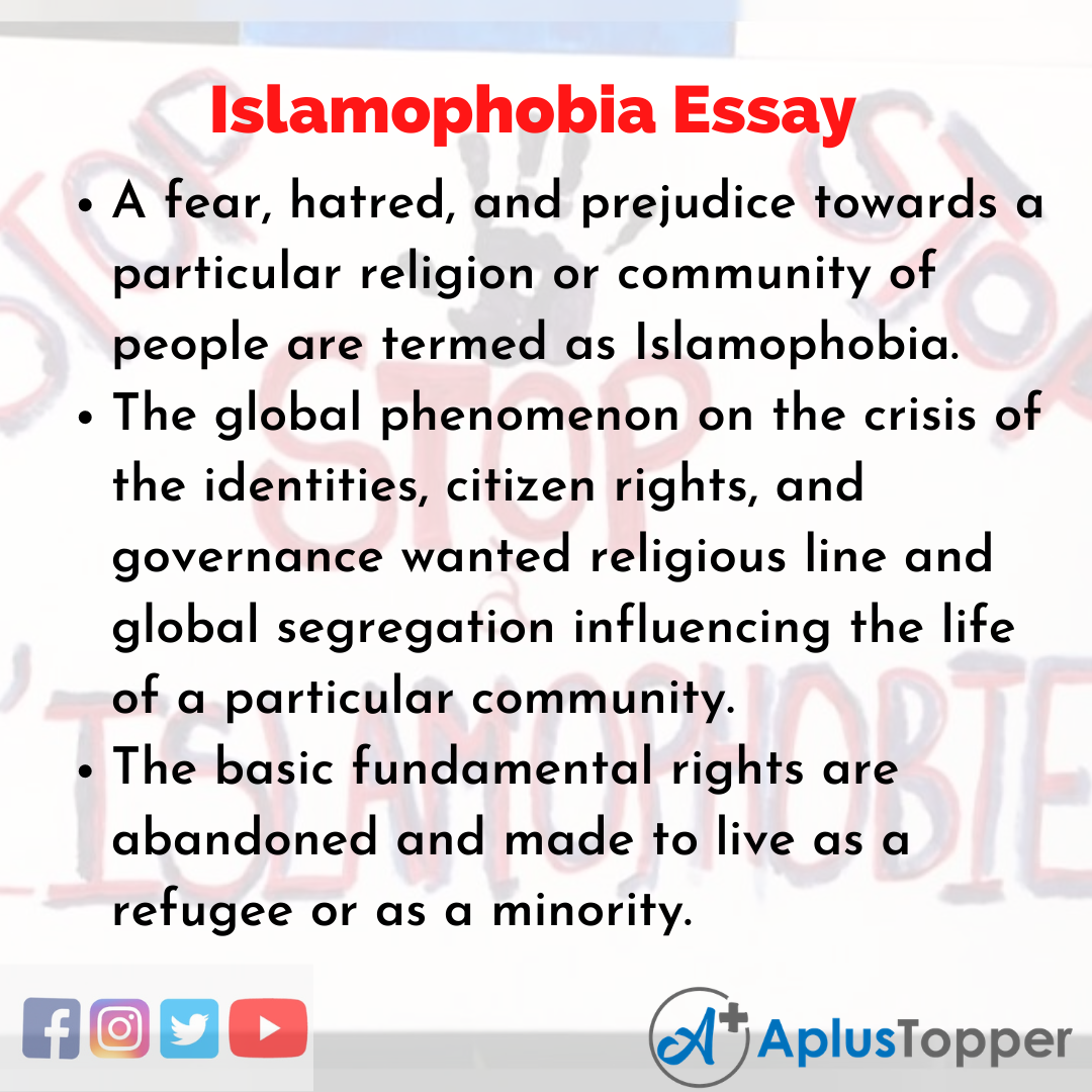 islam o phobia essay in english