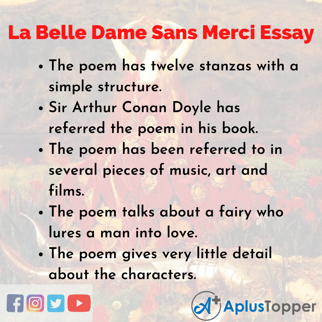 Essay on La Belle Dame Sans Merci