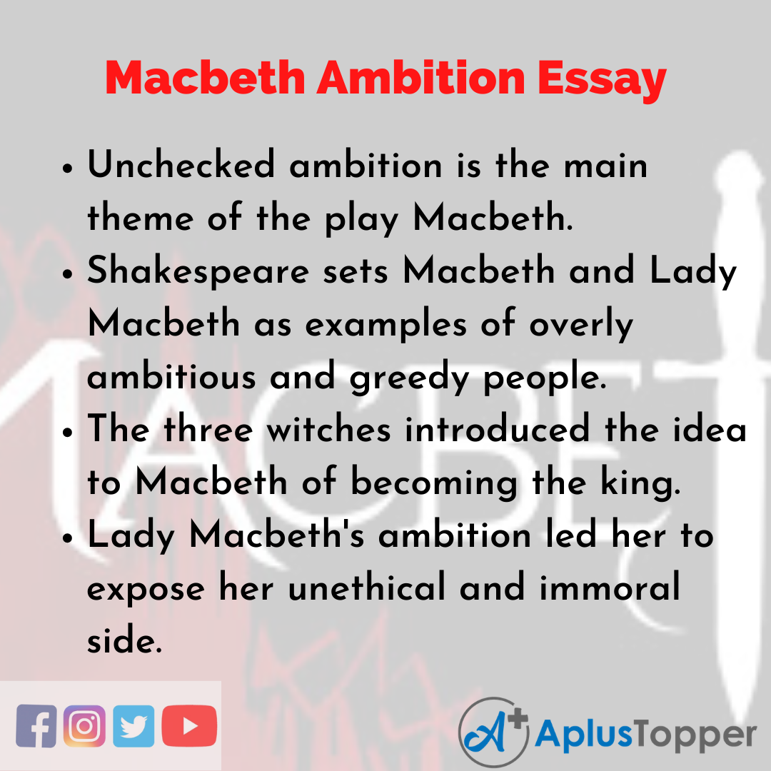 Essay on Macbeth Ambition