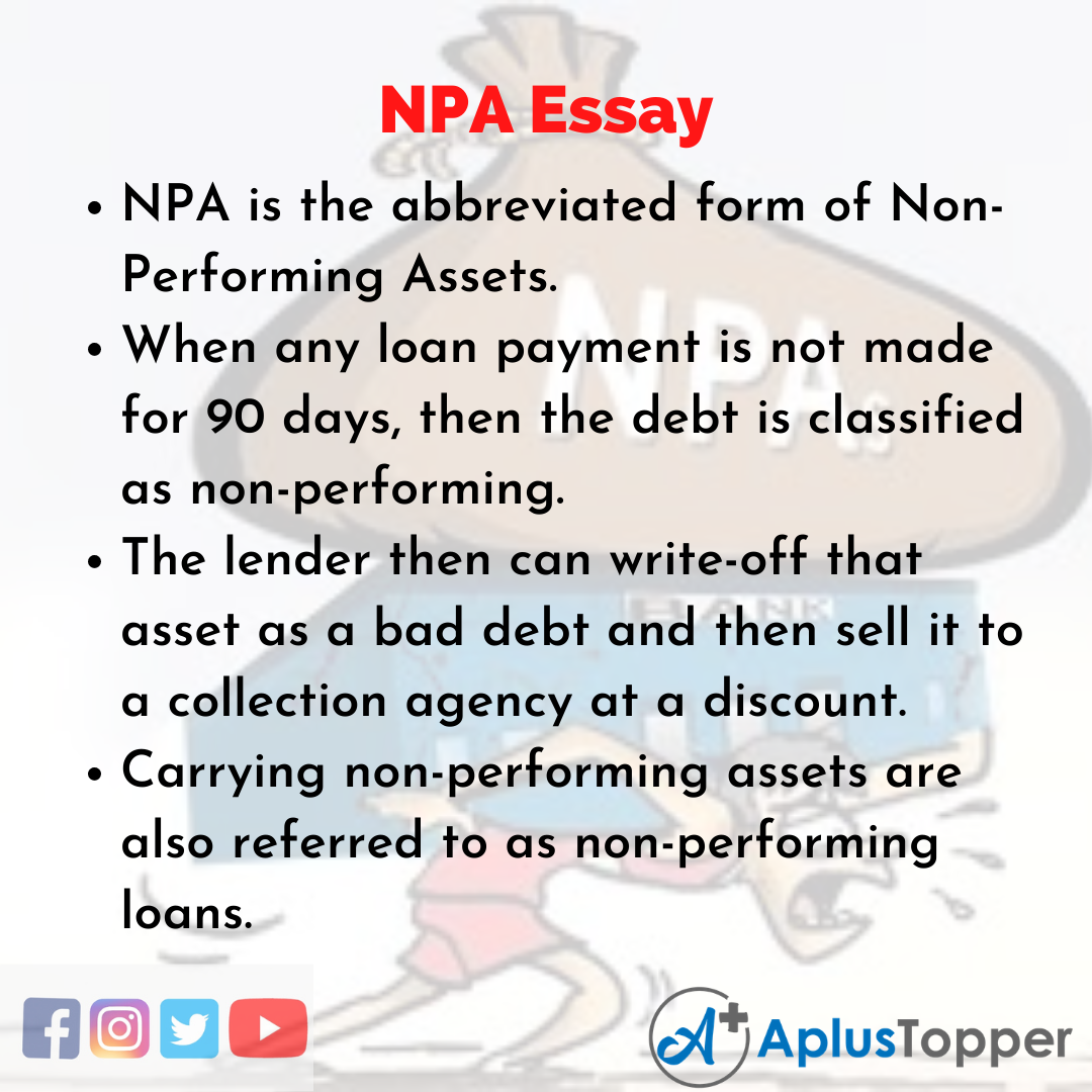 Essay on NPA