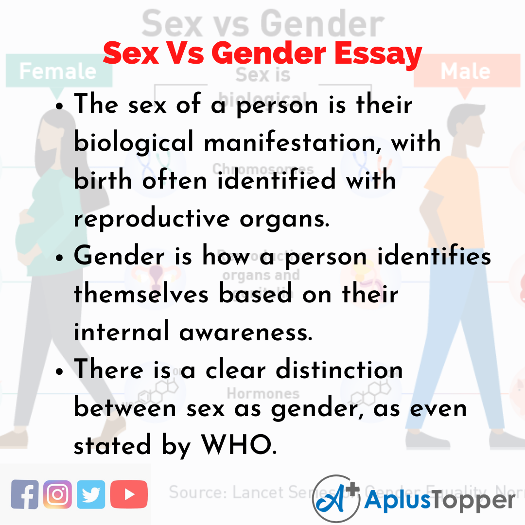Essay on Sex Vs Gender