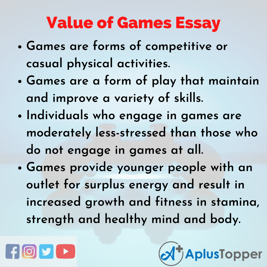 Essay on Value of Games