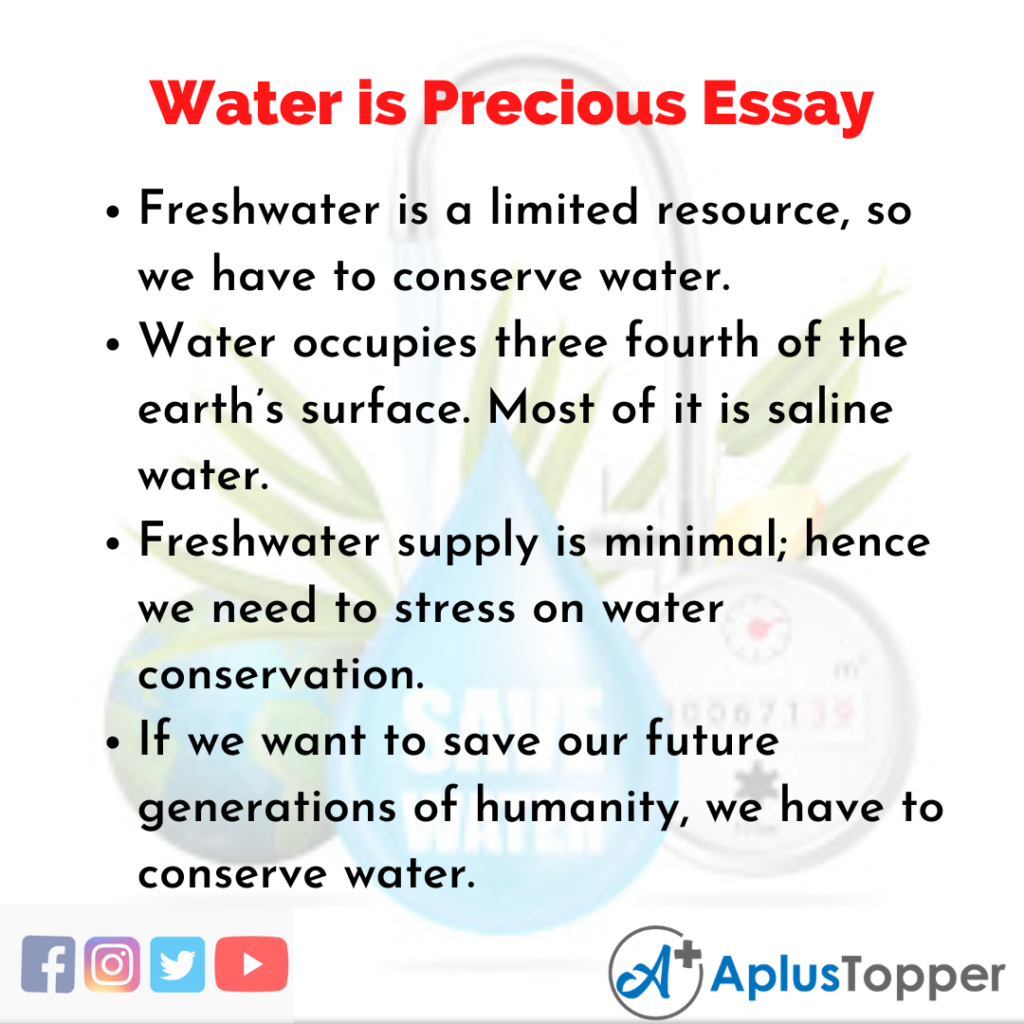 water is life essay 150 words