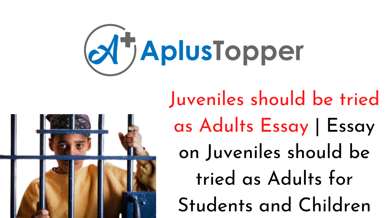 Juveniles should be tried as Adults Essay Essay on Juveniles should