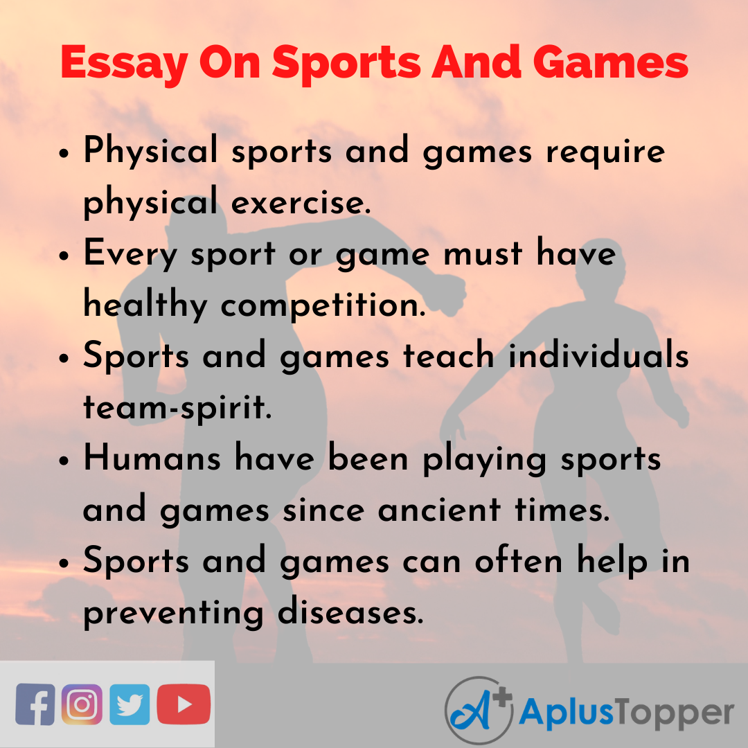 10 Lines On Sports And Games Essay