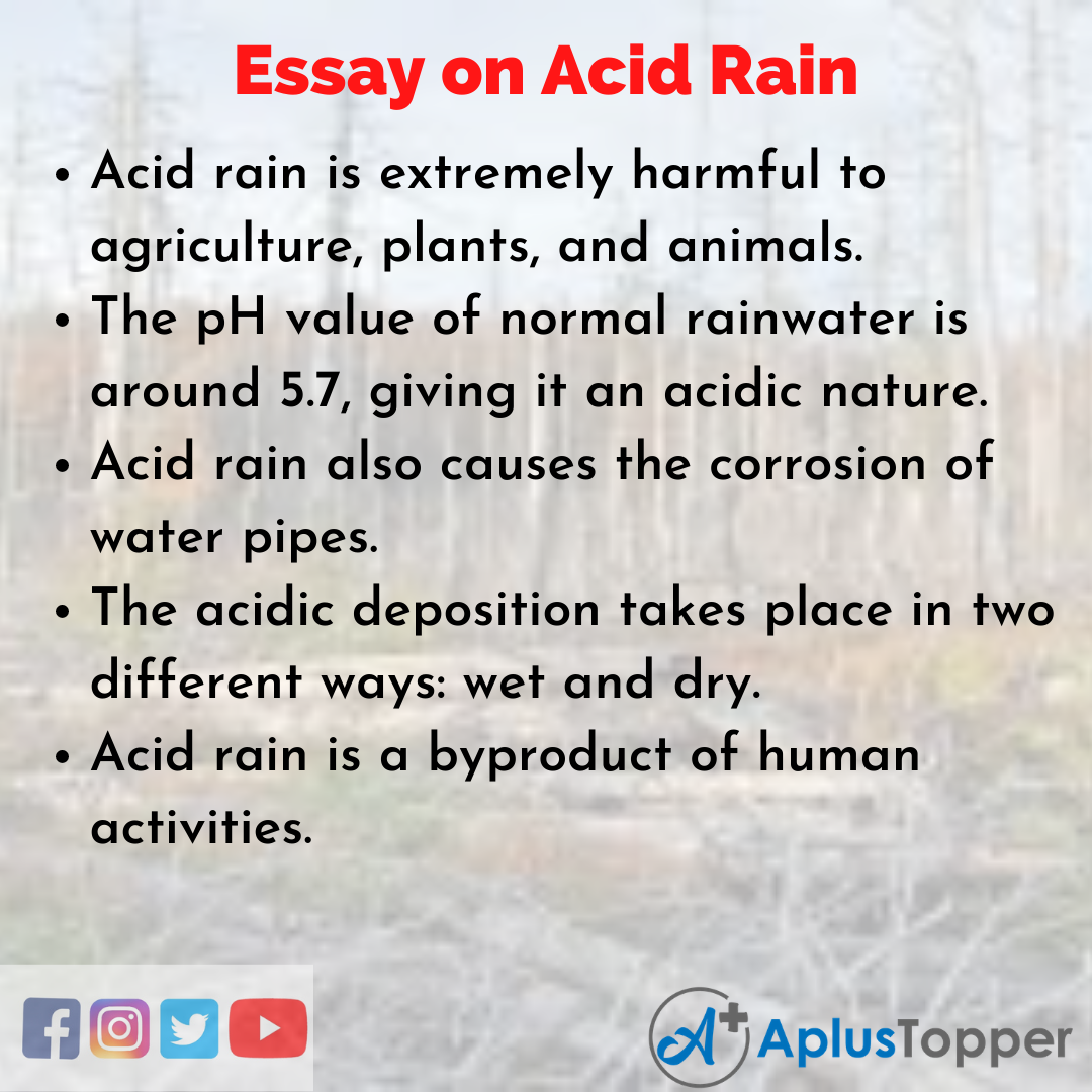 history essay about acid rain
