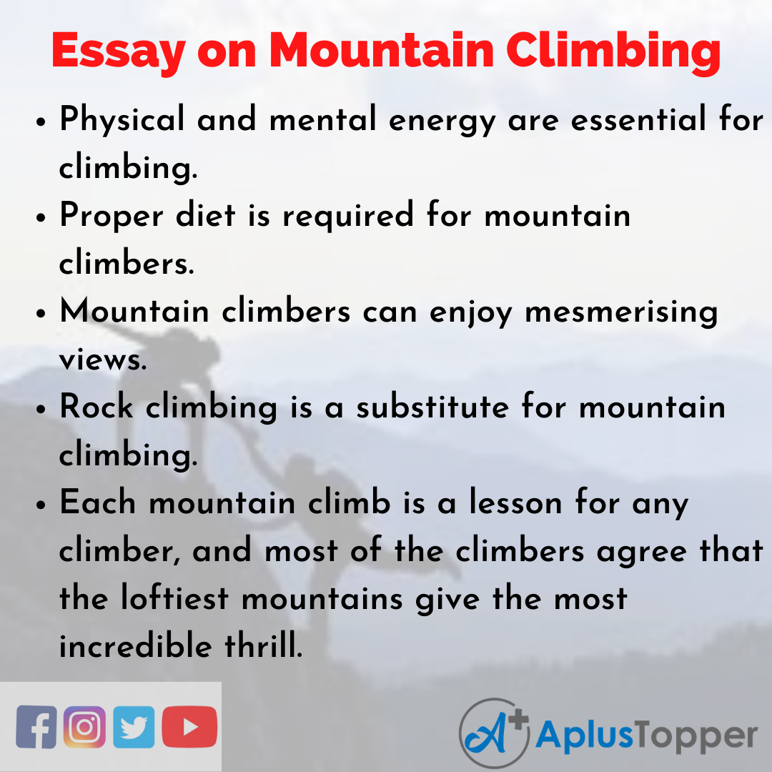 mountain essay in english for class 3