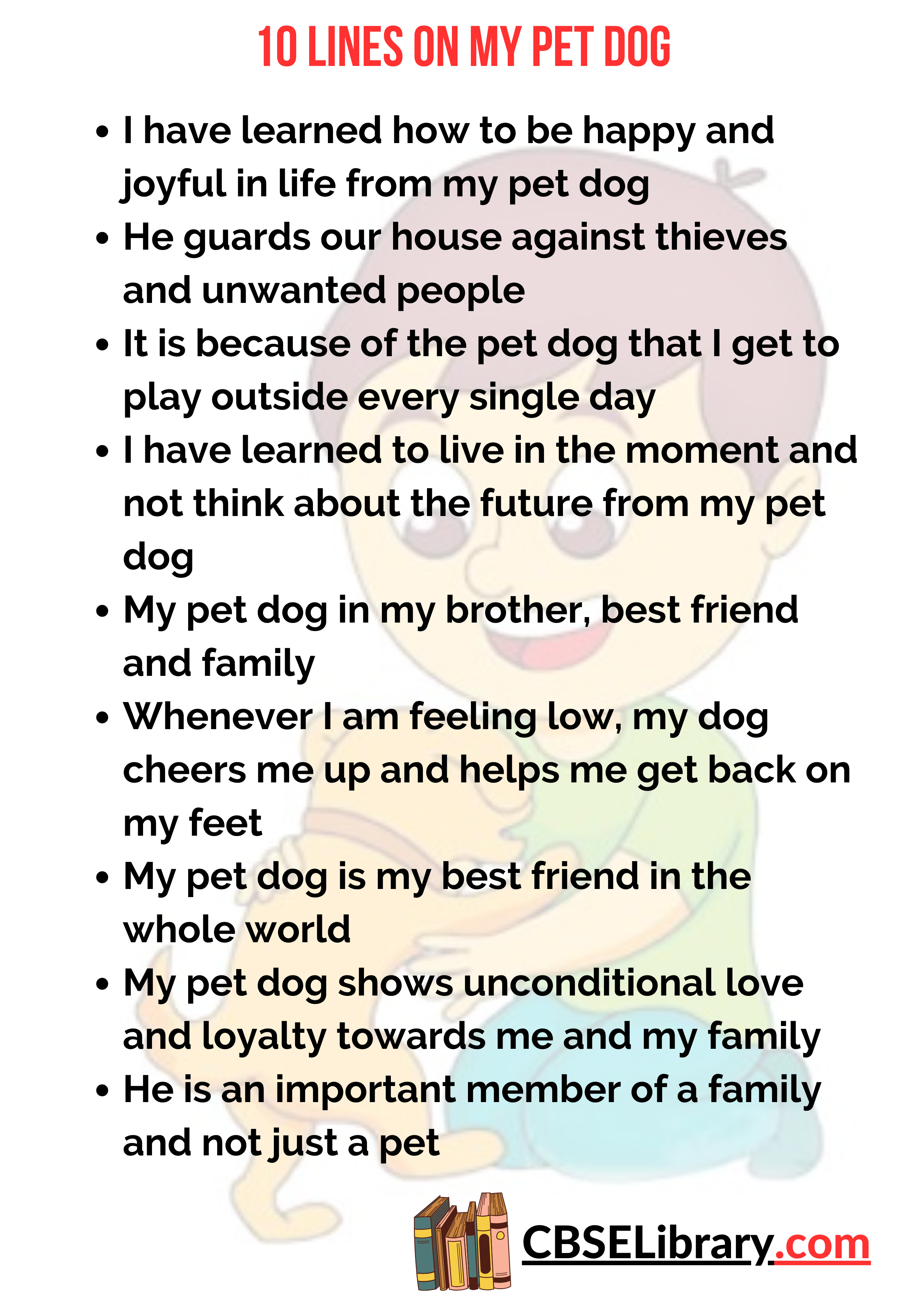 pet dog my dog essay