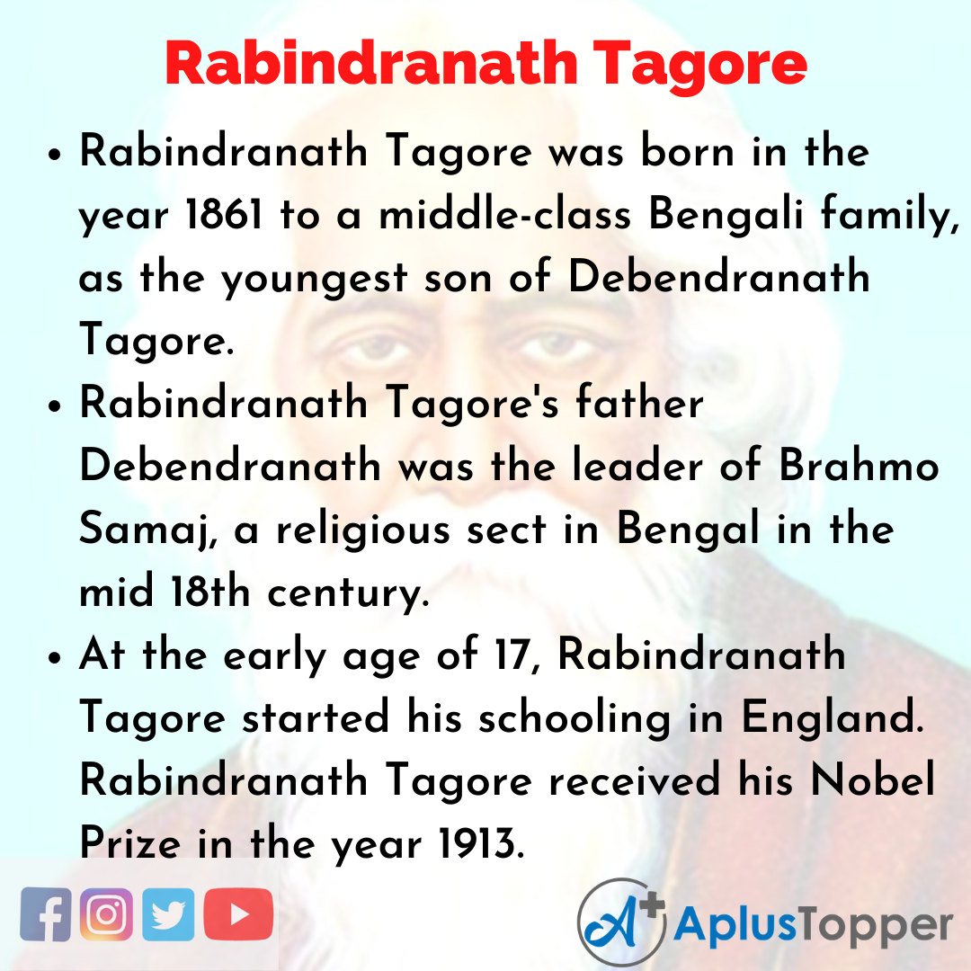 10 Lines on Rabindranath Tagore for Kids