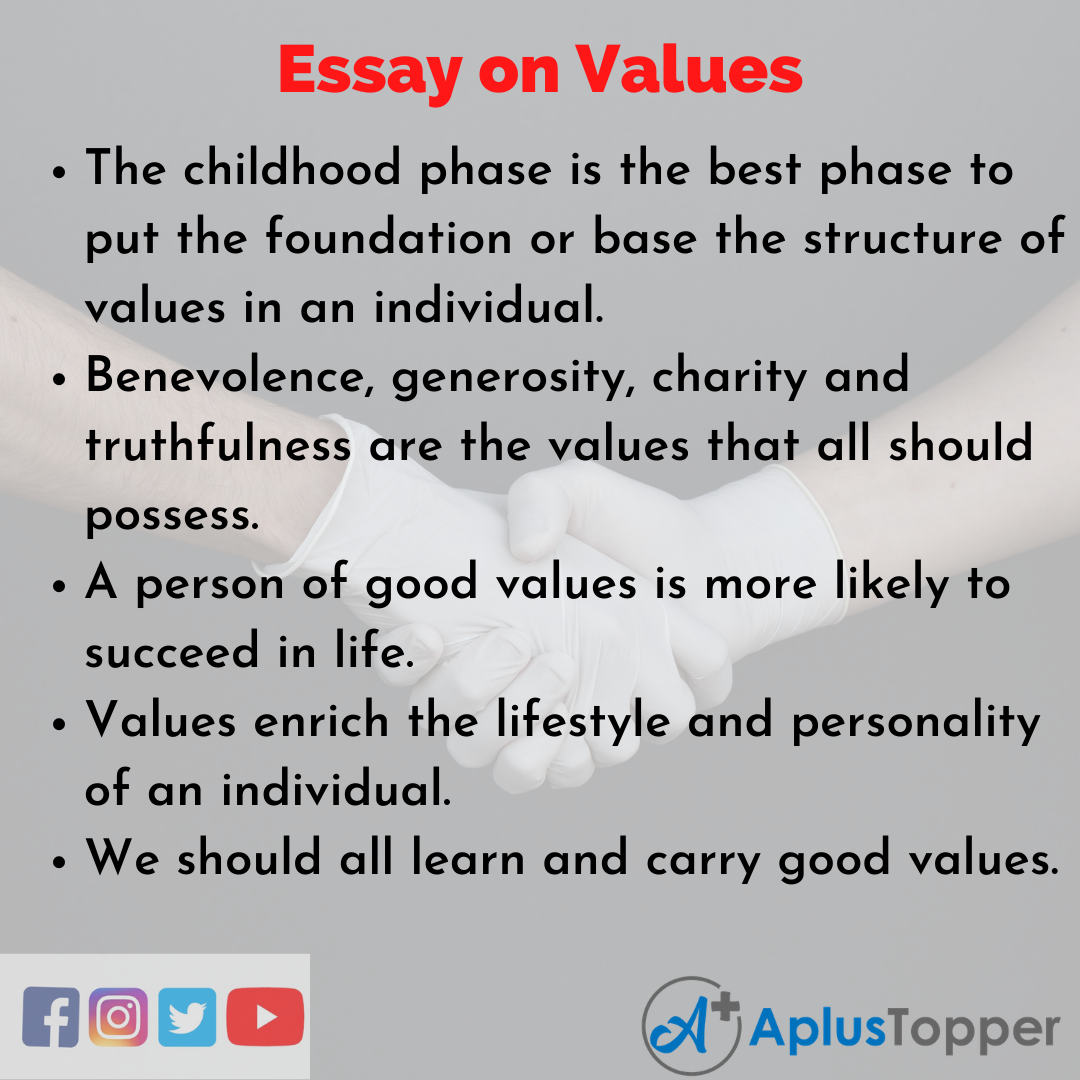 10 Lines on Values Essay