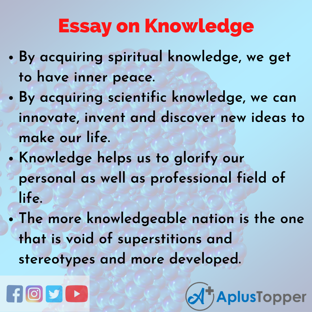 knowledge essay in english