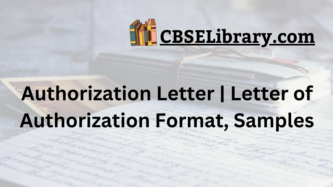 Authorization Letter | Letter of Authorization Format, Samples
