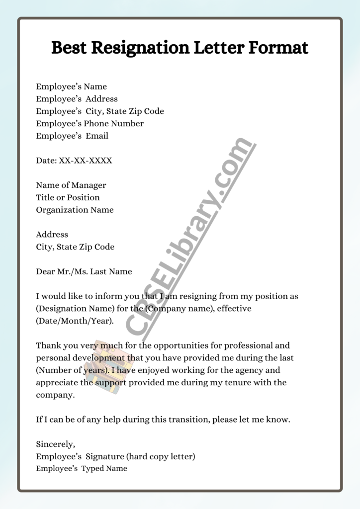 Resignation Letter | How To Write a Letter Resignation To Company ...