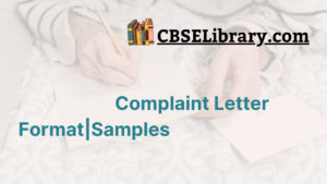 Complaint Letter Format | Samples, How to Write a Complaint Letter ...