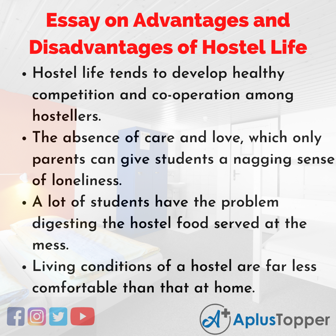 Essay about Advantages and Disadvantages of Hostel Life