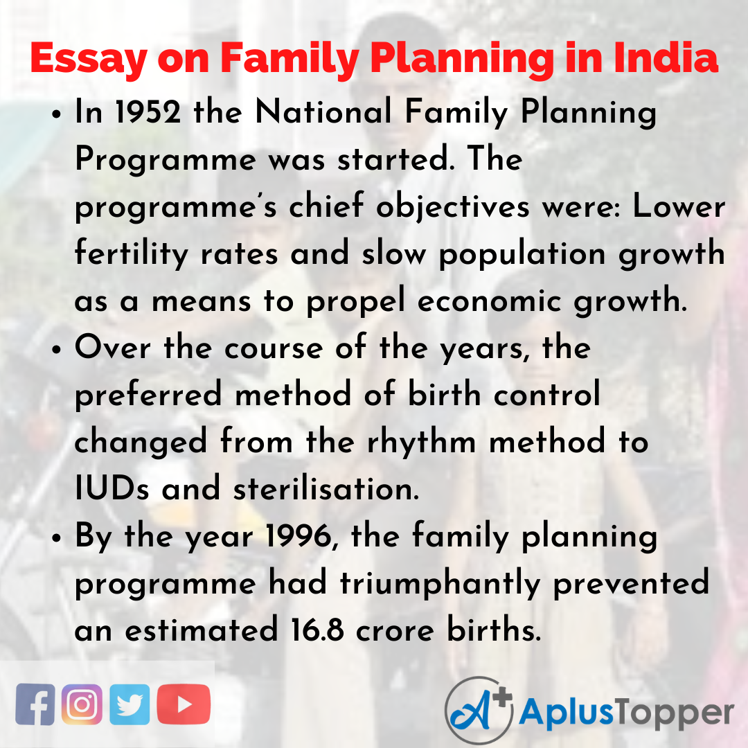 Essay about Family Planning in India
