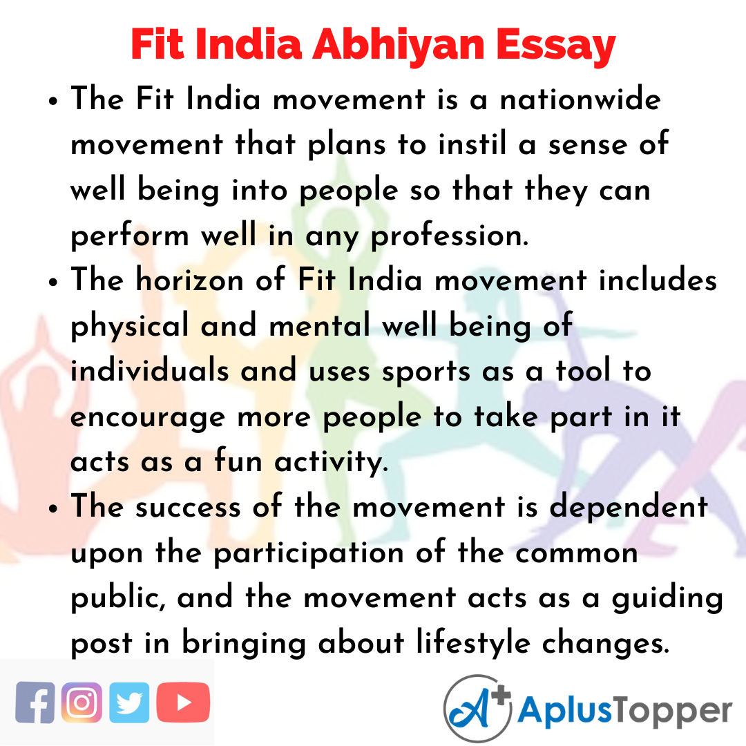 Essay about Fit India Abhiyan