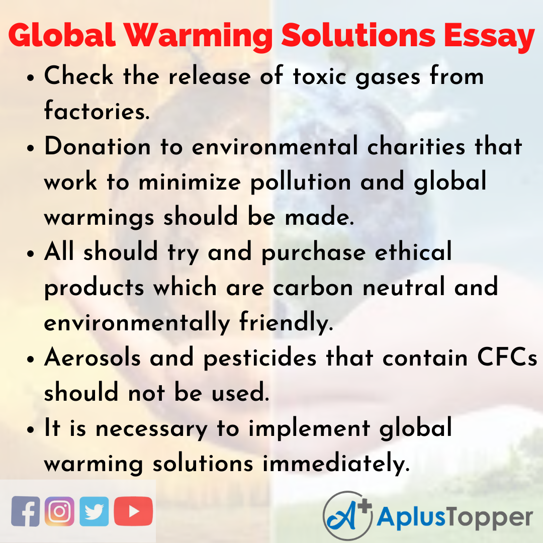 Essay about Global Warming Solutions