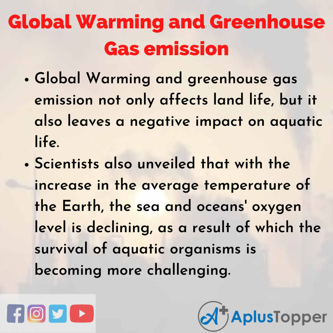 Essay about Global Warming and Greenhouse Gas emission