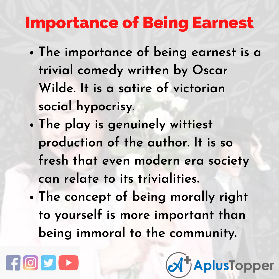 Essay about Importance of Being Earnest