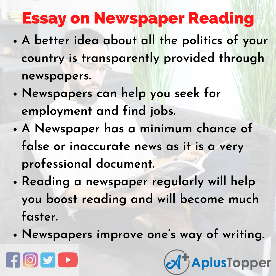 essay value of reading newspaper