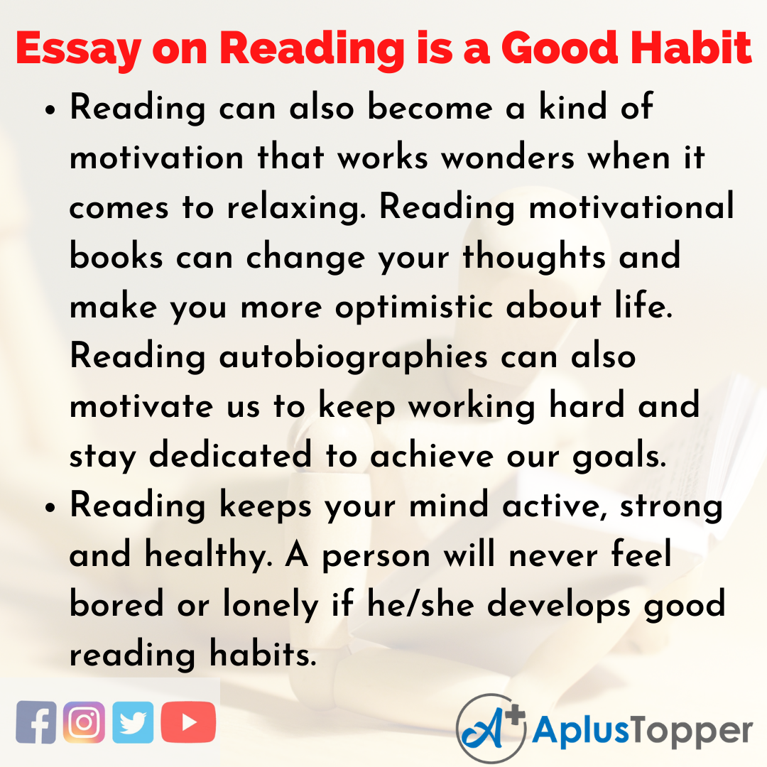 Essay about Reading is a Good Habit