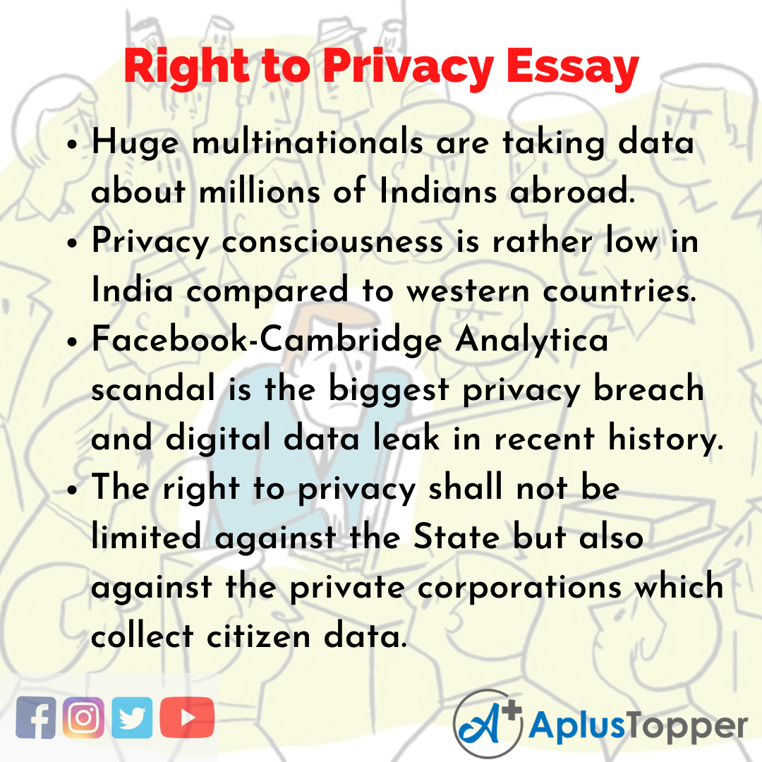 Essay about Right to Privacy