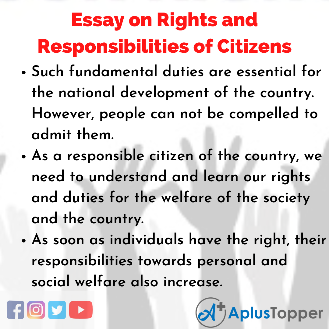 Essay about Rights and Responsibilities of Citizens