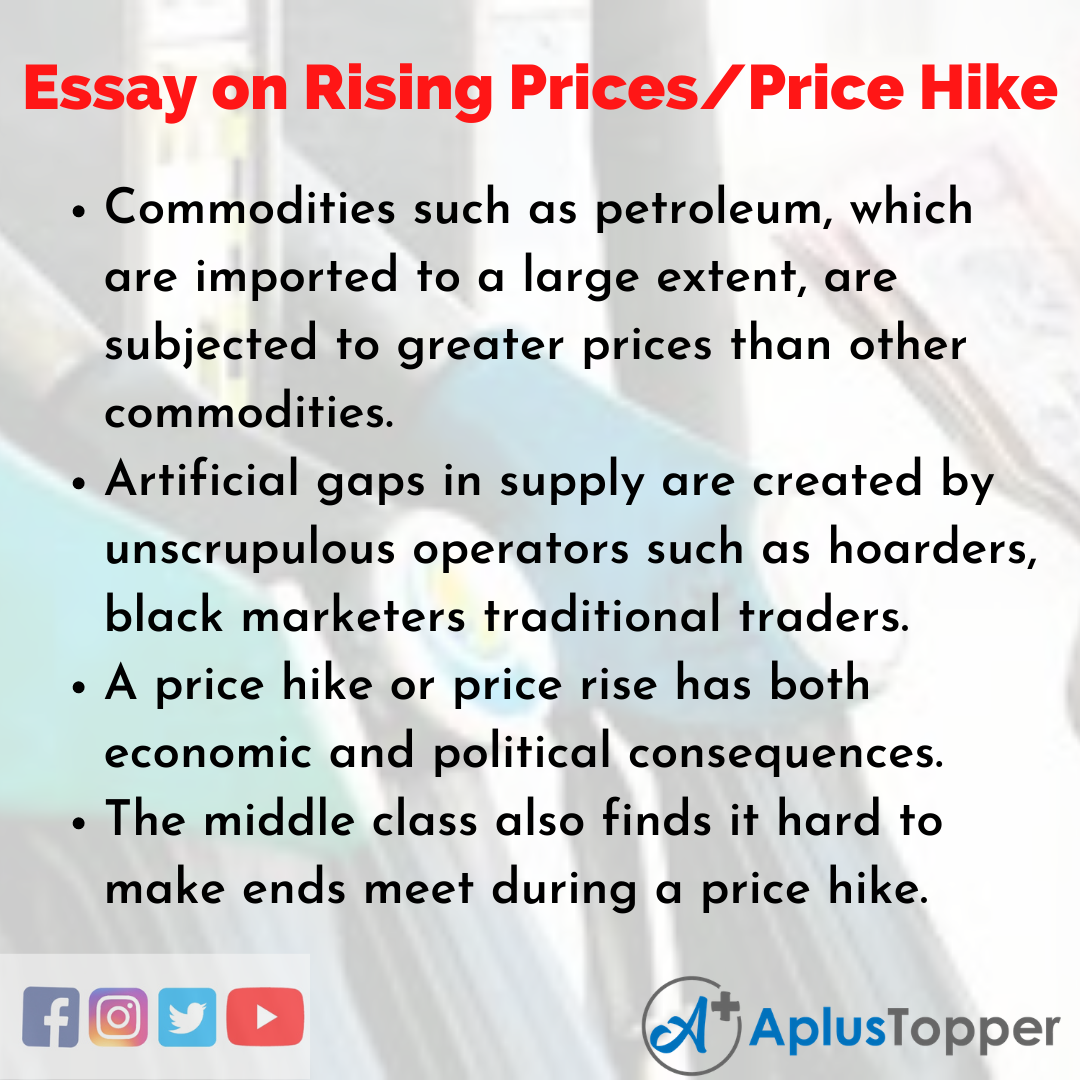 Essay about Rising Prices_Price Hike