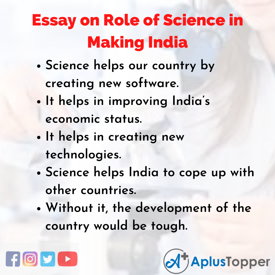 Essay about Role of Science in Making India